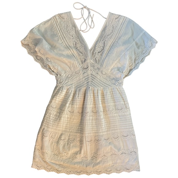 Amuse Society Cream Eyelet Lace Boho Dress - Picture 3 of 6